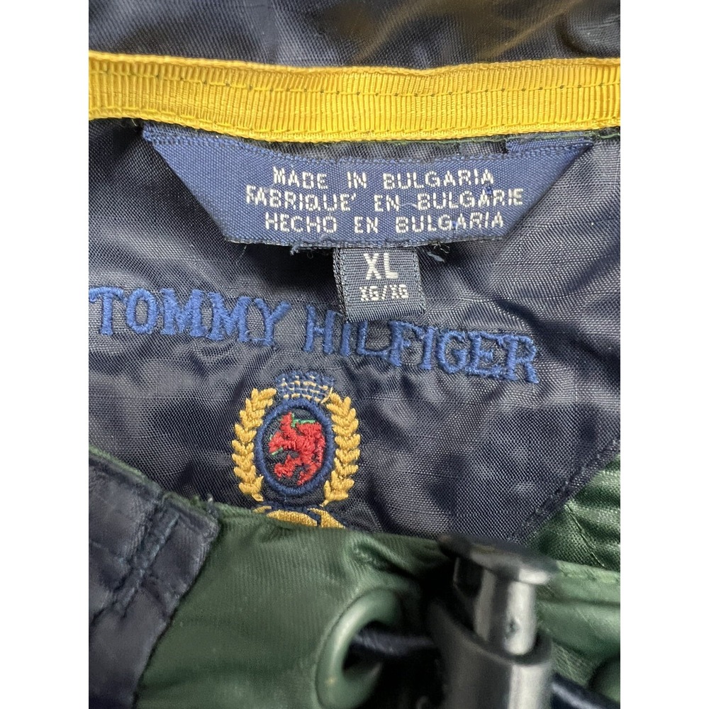 Vintage Tommy Hilfiger Jacket Light Windbreaker Large 90s Sleeve Spell Out - Picture 3 of 7